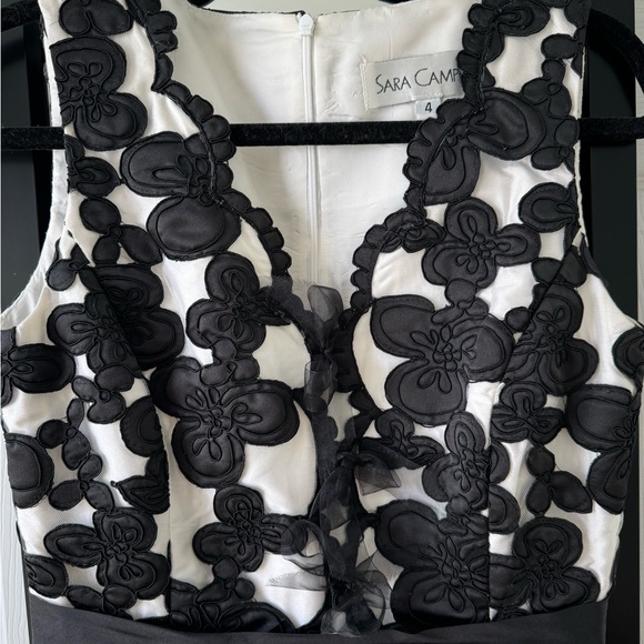 Classic Black and White Sara Campbell dress Size 4 - Picture 3 of 6